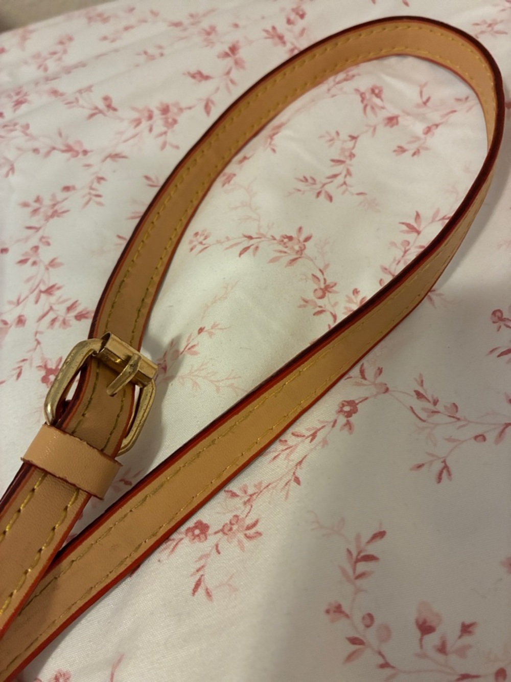 Louis Vuitton Tan Leather Crossbody Strap with Gold-Tone Hardware - Picture 4 of 5